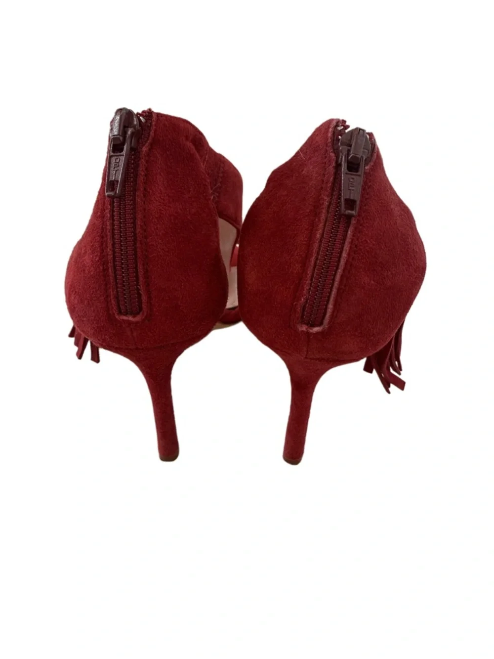 Kate Spade Women's Suede Tassel Sandals - Burgundy size 10 BIN#11
